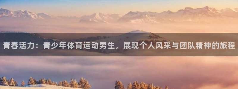 球速体育：青春活力：青少年体育运动男生，展现个人风采与团队精神的旅程